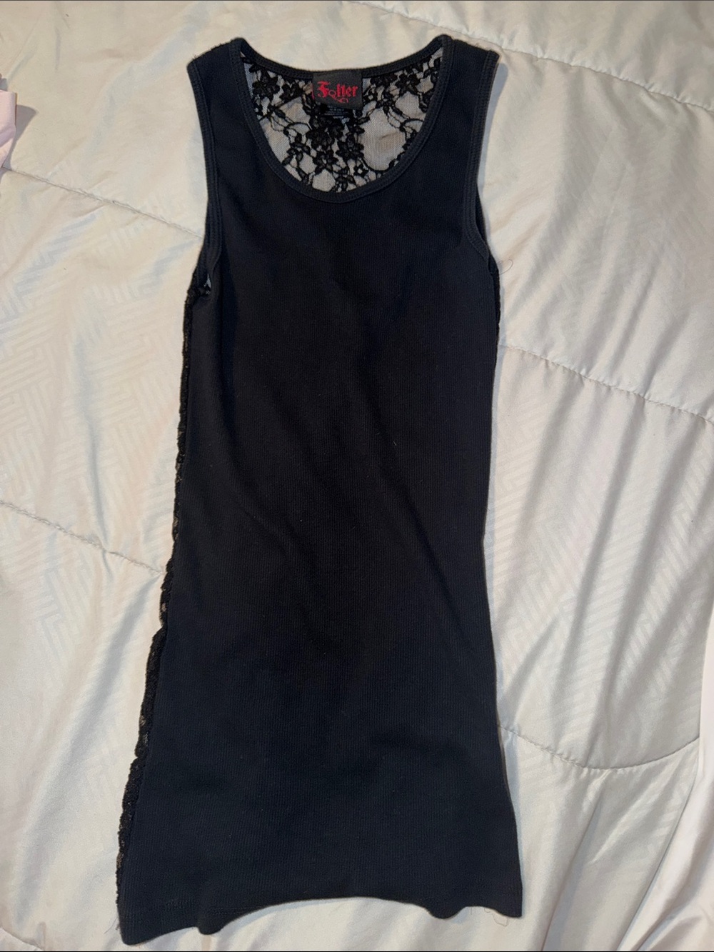 Black Lace-Back Tank